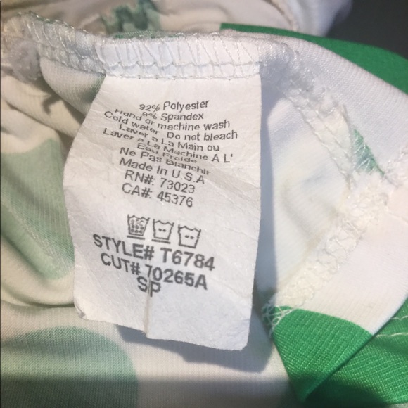 🌹3/25🌹Sirens white & green  Strapless polkadot Top Size SP - Picture 6 of 6